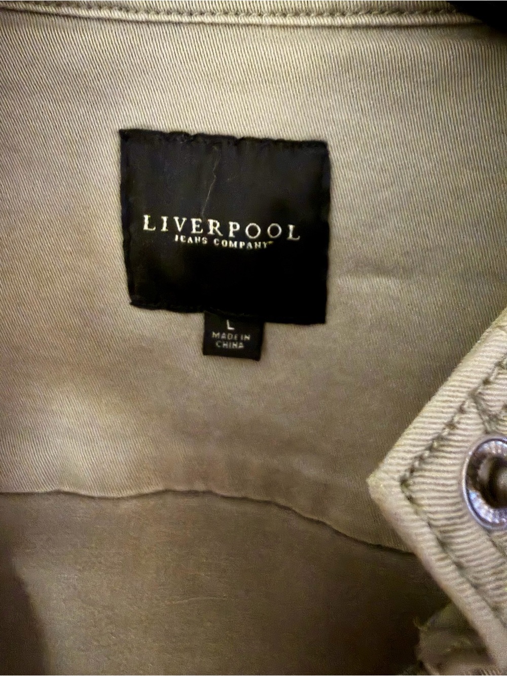 Liverpool Olive Utility Jacket with Stand Collar - Picture 4 of 4